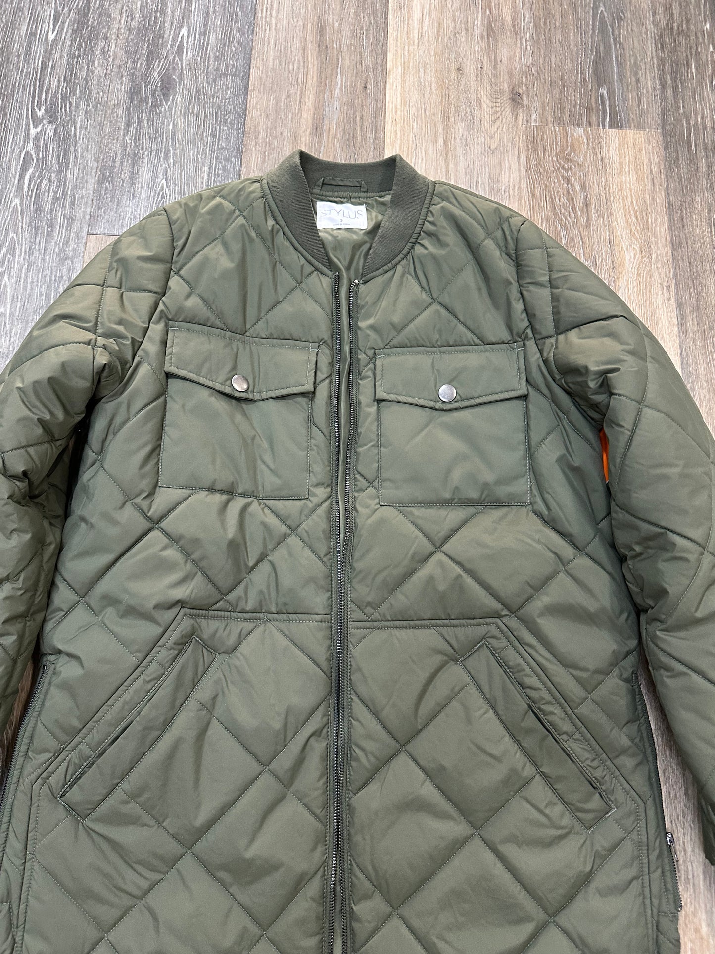 Jacket Puffer & Quilted By Stylus In Green, Size: S