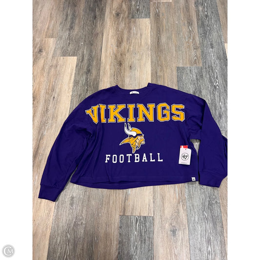 Athletic Top Long Sleeve By ‘47 In Purple, Size: Xl