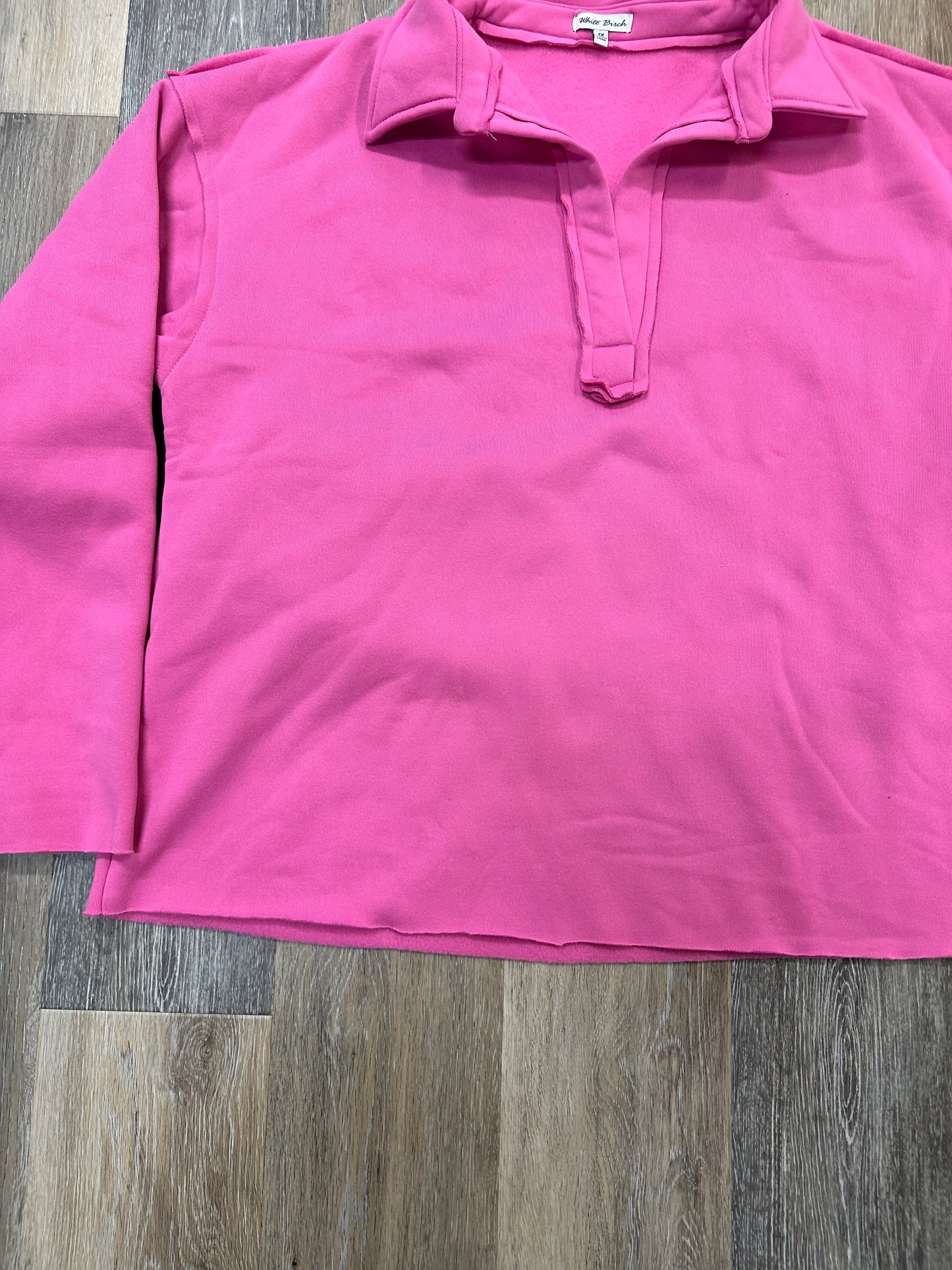 Top Long Sleeve By White Birch In Pink, Size: 1x