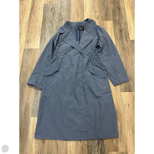 Coat Trench Coat By Athleta In Blue, Size: M