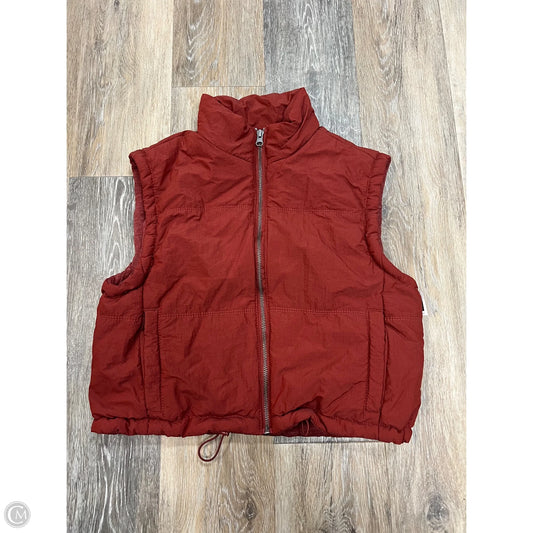 Vest Puffer & Quilted By Thread And Supply In Orange, Size: S