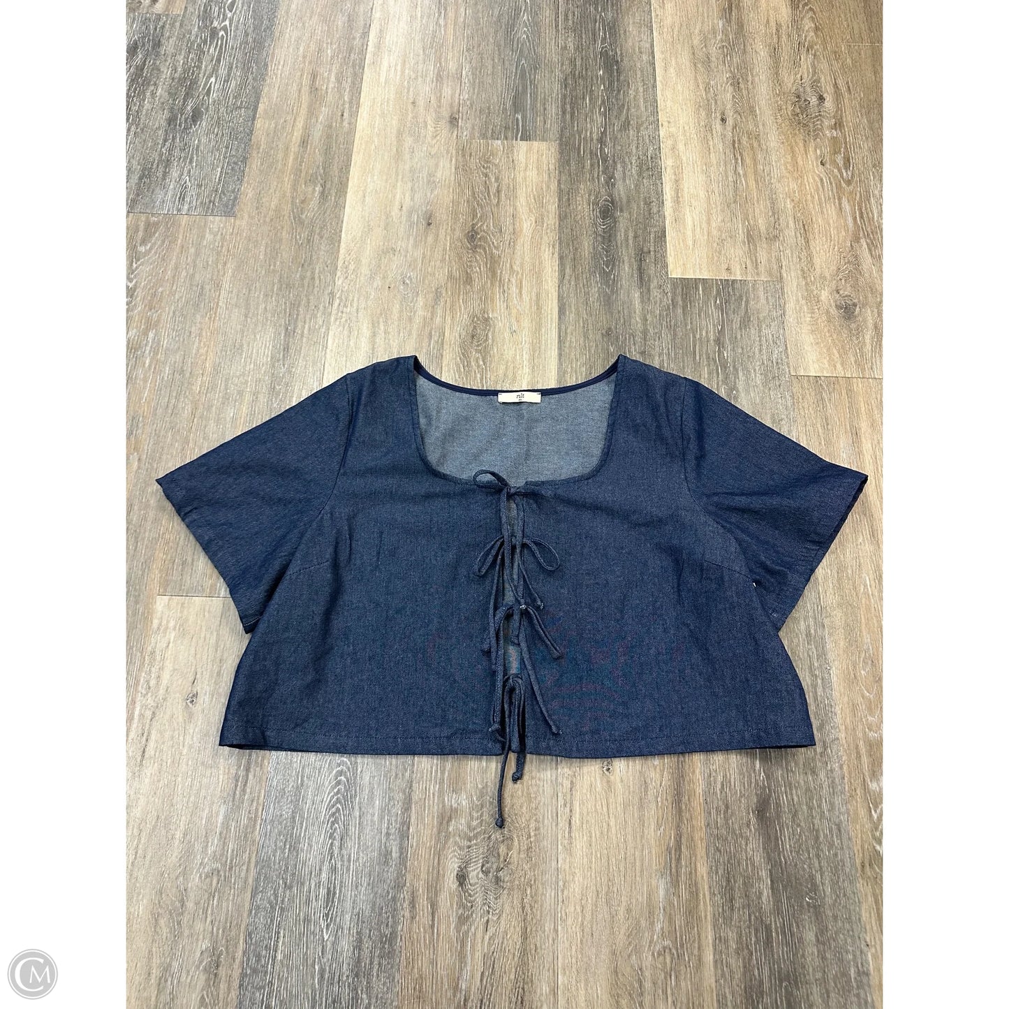 Top Short Sleeve By NLT In Blue, Size: 1x