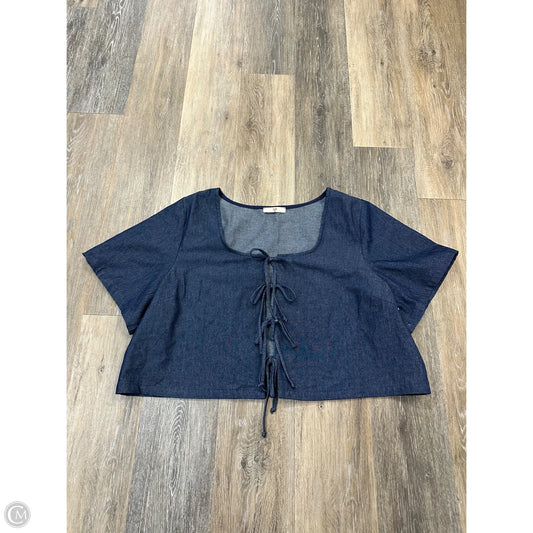 Top Short Sleeve By NLT In Blue, Size: 1x