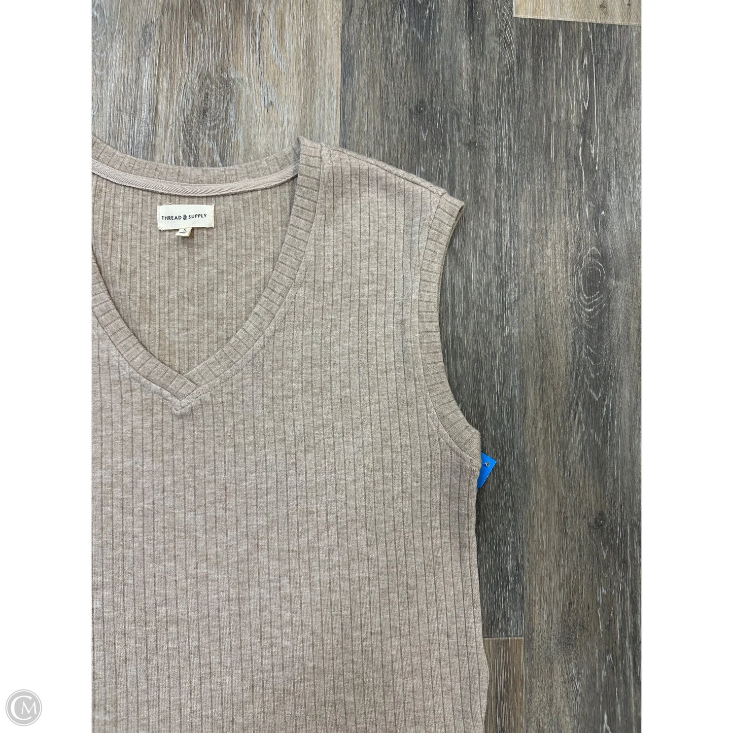 Top Sleeveless By Thread And Supply In Tan, Size: S
