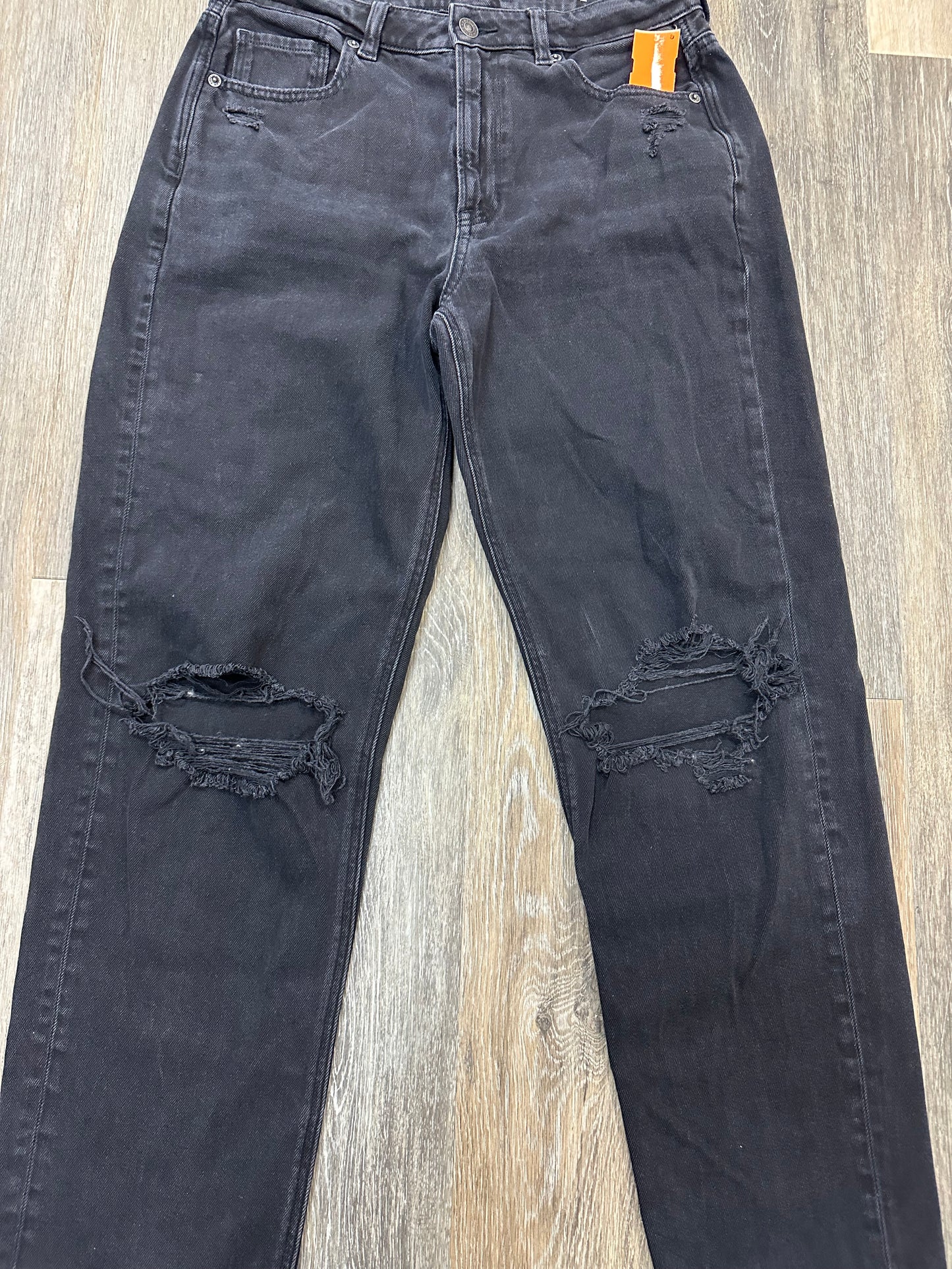 Jeans Wide Leg By American Eagle In Black, Size: 8
