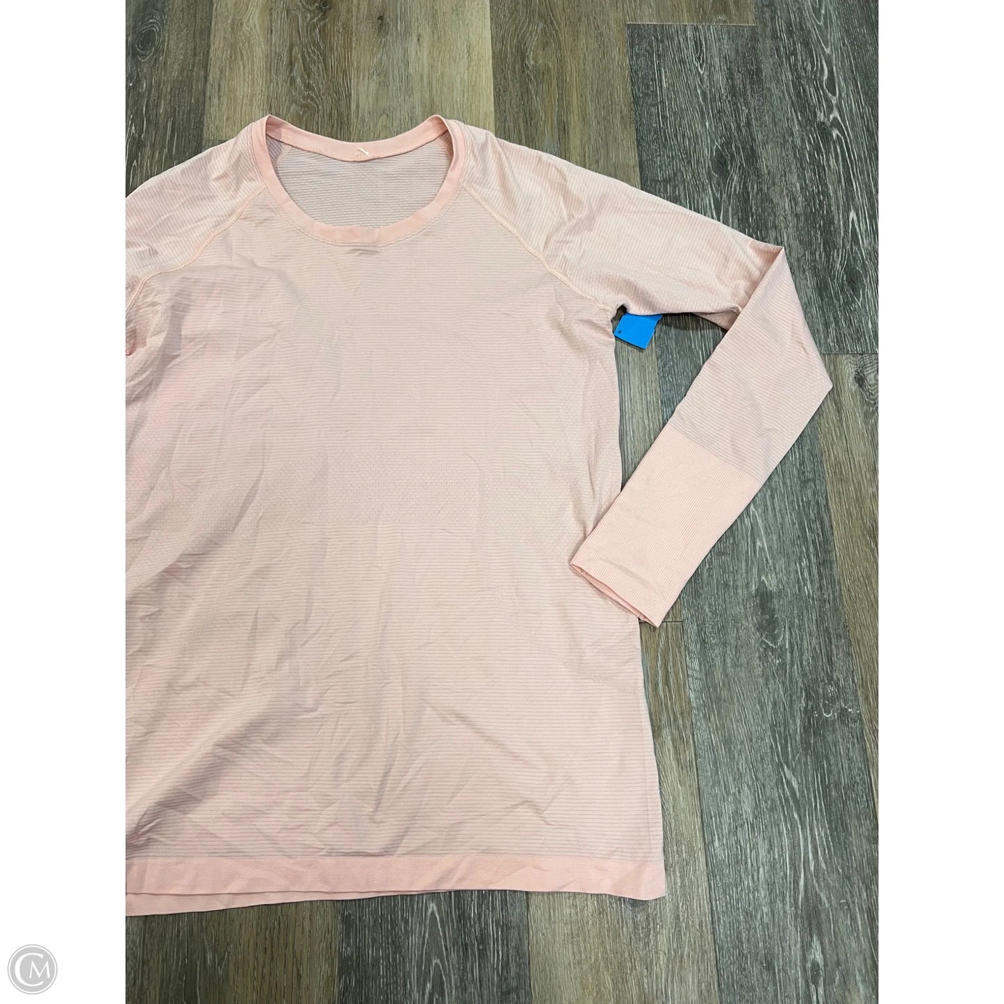 Athletic Top Long Sleeve Collar By Lululemon In Pink, Size: 14
