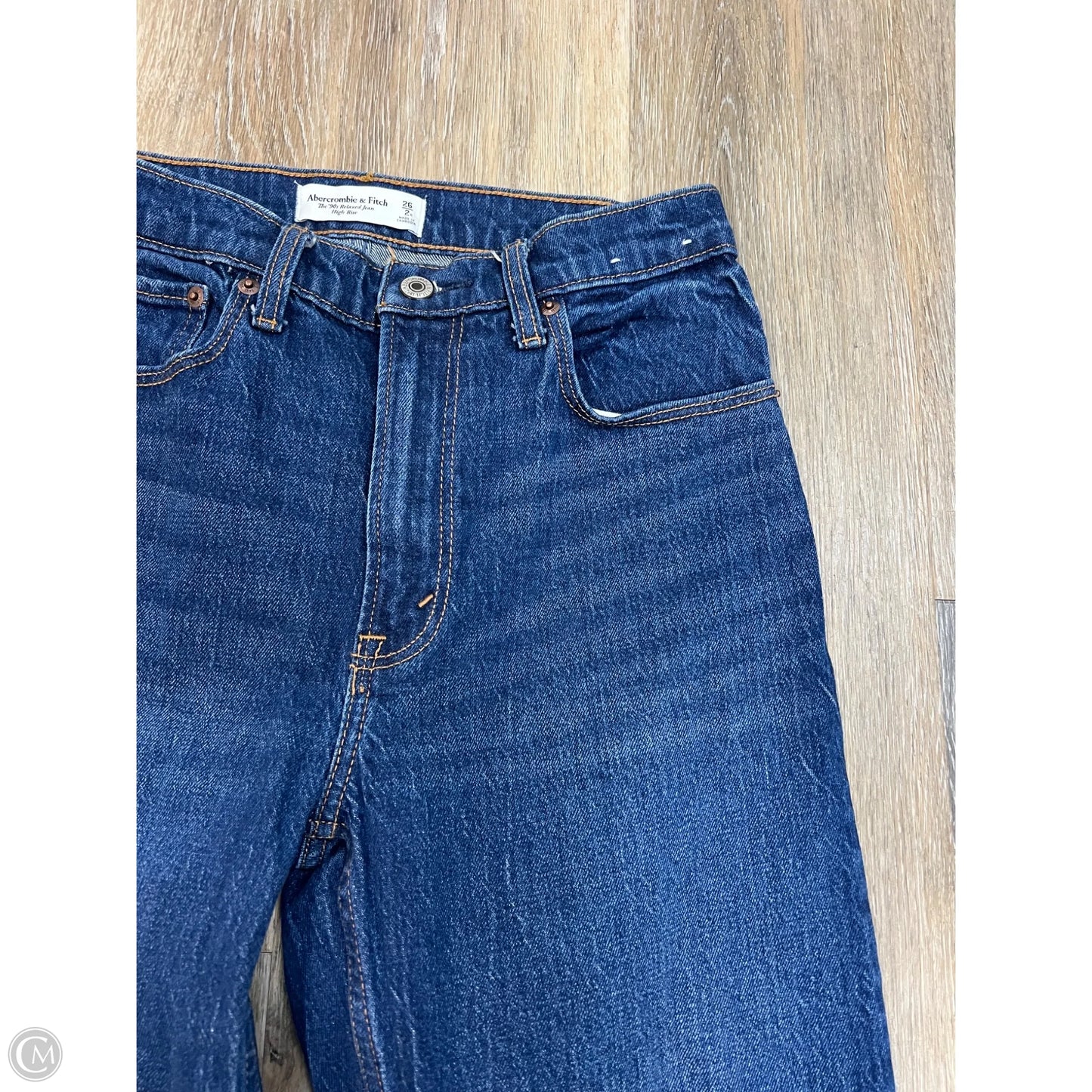 Jeans Straight By Abercrombie And Fitch In Blue Denim, Size: 2/26