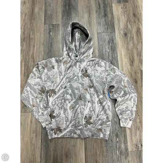 Sweatshirt Hoodie By Abercrombie And Fitch In Camouflage Print, Size: S
