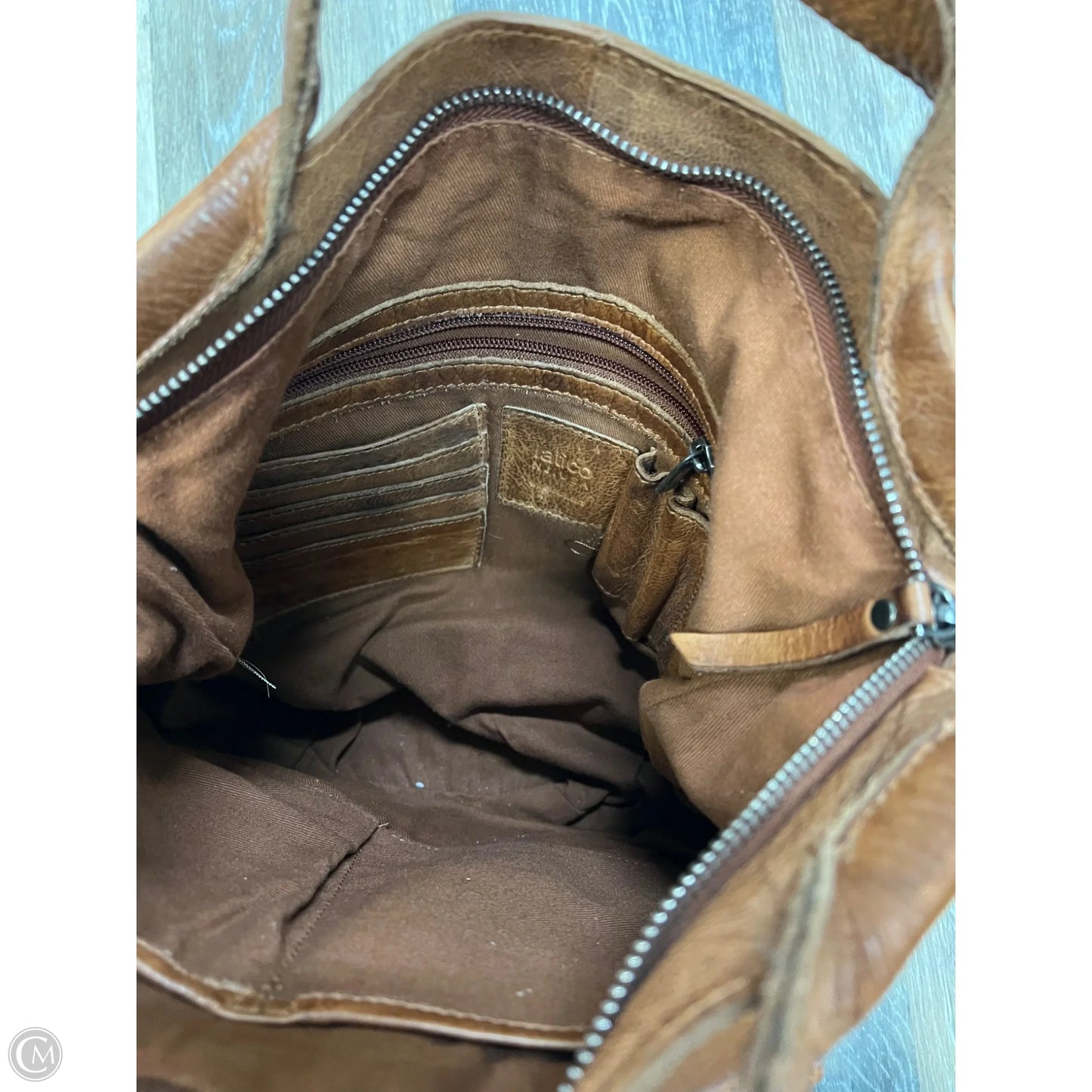 Handbag Leather By Latico, Size: Medium