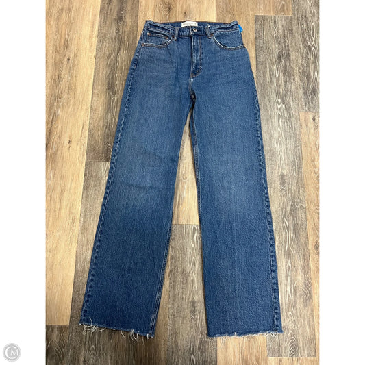 Jeans Straight By Abercrombie And Fitch In Blue Denim, Size: 6L