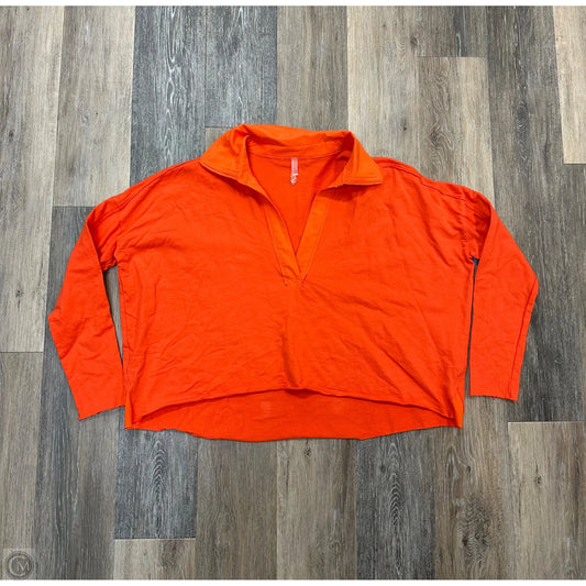 Top Long Sleeve By Free People In Orange, Size: M