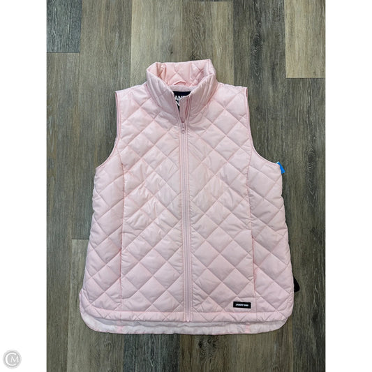 Vest Puffer & Quilted By Lands End In Pink, Size: M