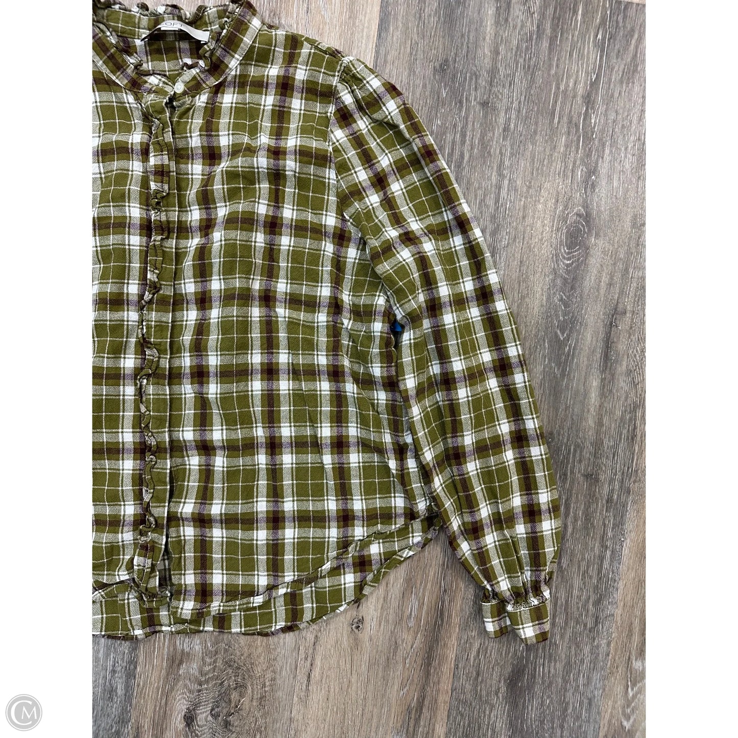 Blouse Long Sleeve By Loft In Green, Size: M