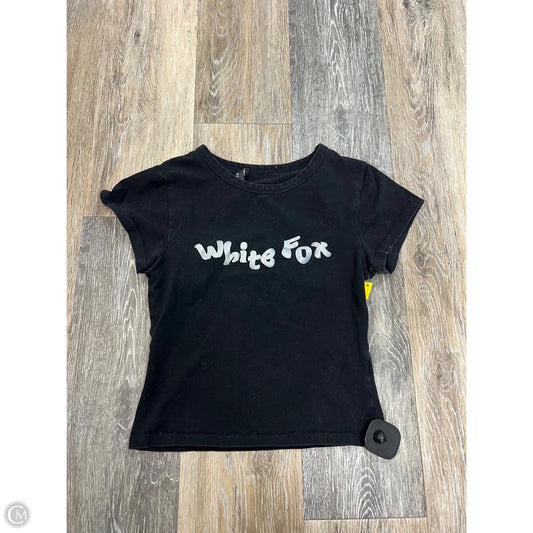 Top Short Sleeve By White Fox In Black, Size: Xs