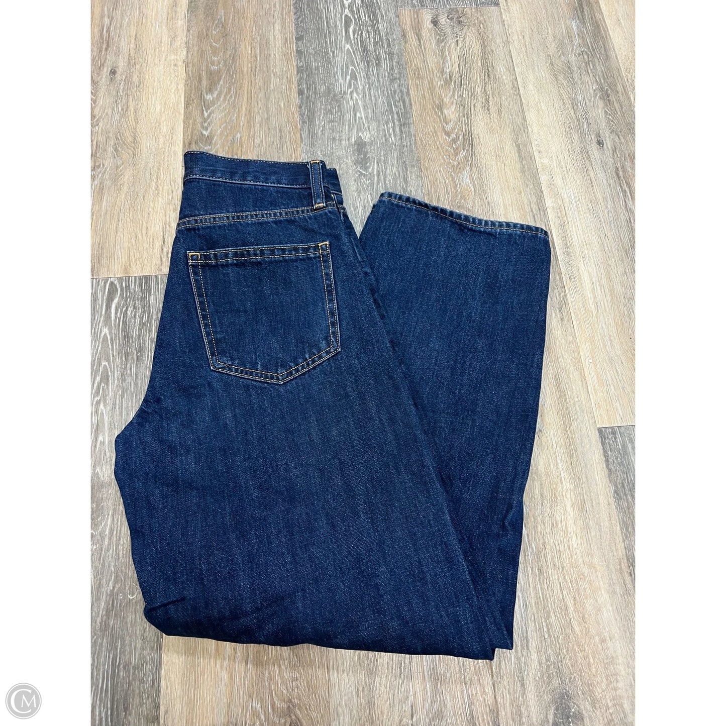 Jeans Straight By Gap In Blue Denim, Size: 4