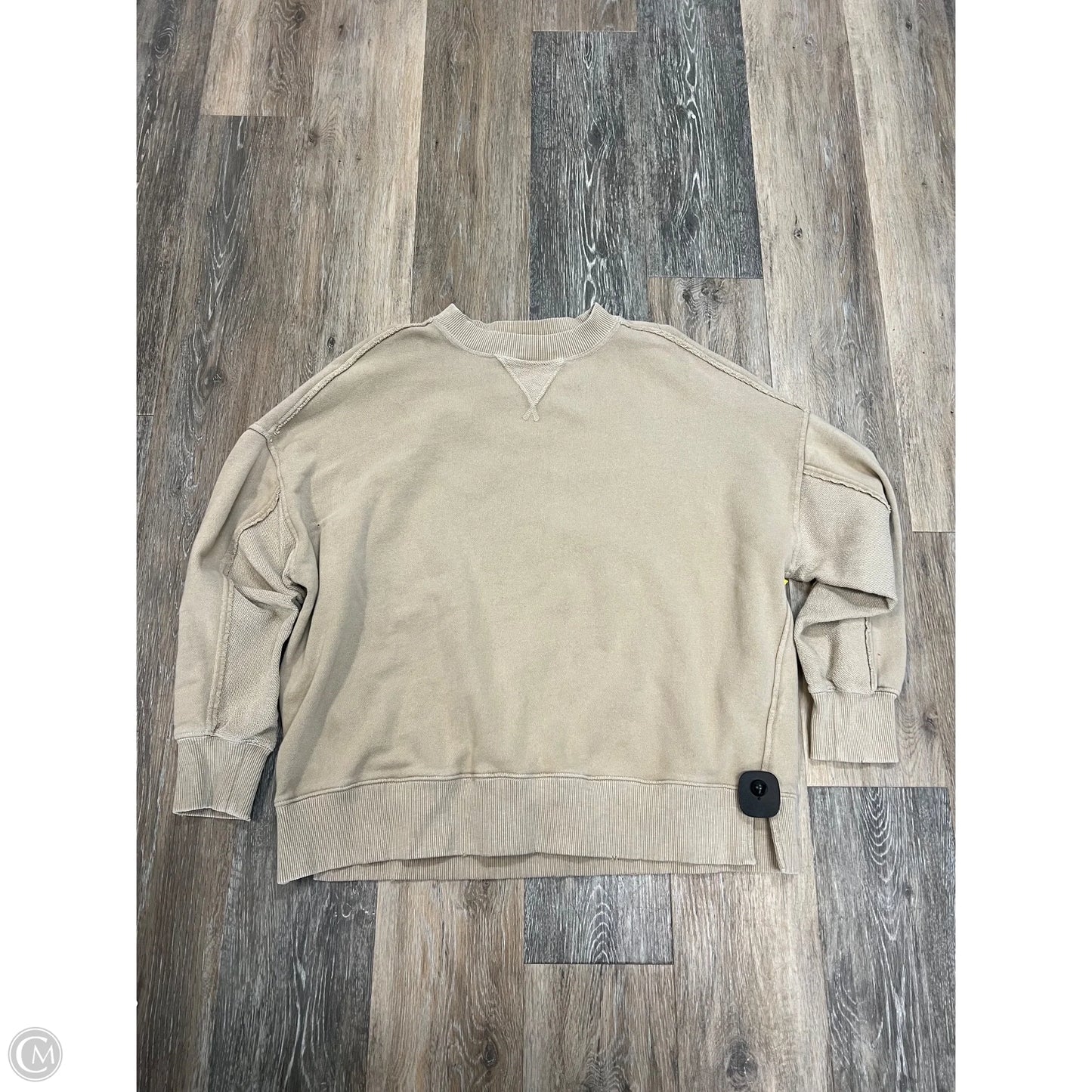 Top Long Sleeve By Aerie In Tan, Size: S