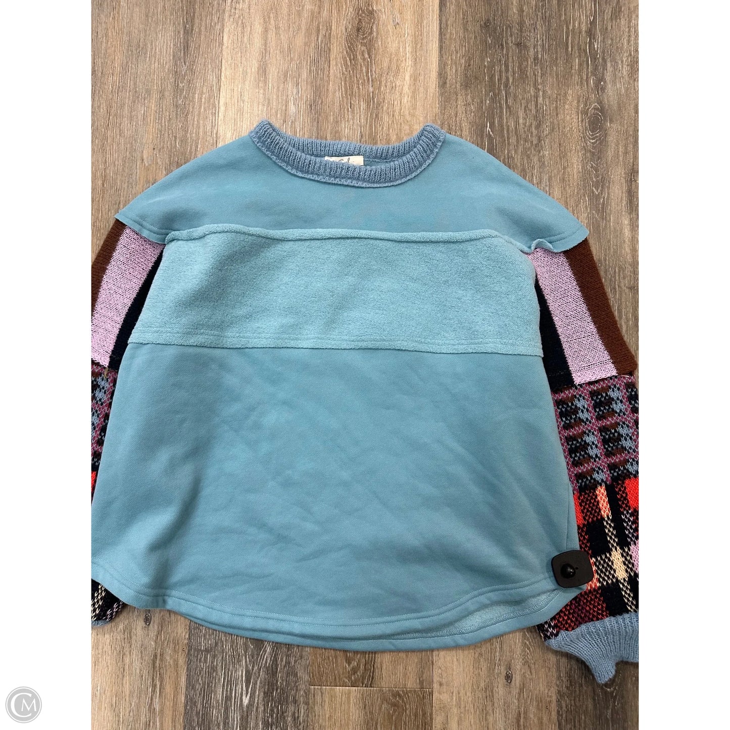 Top Long Sleeve By Easel In Blue, Size: S