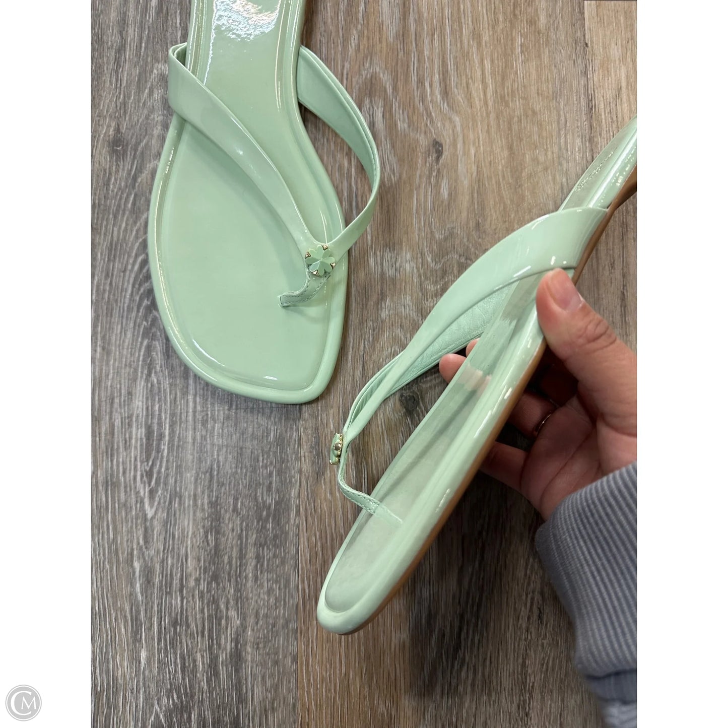 Sandals Designer By Kate Spade In Green, Size: 10