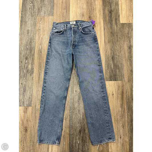 Jeans Straight By Agolde In Blue Denim, Size: 2
