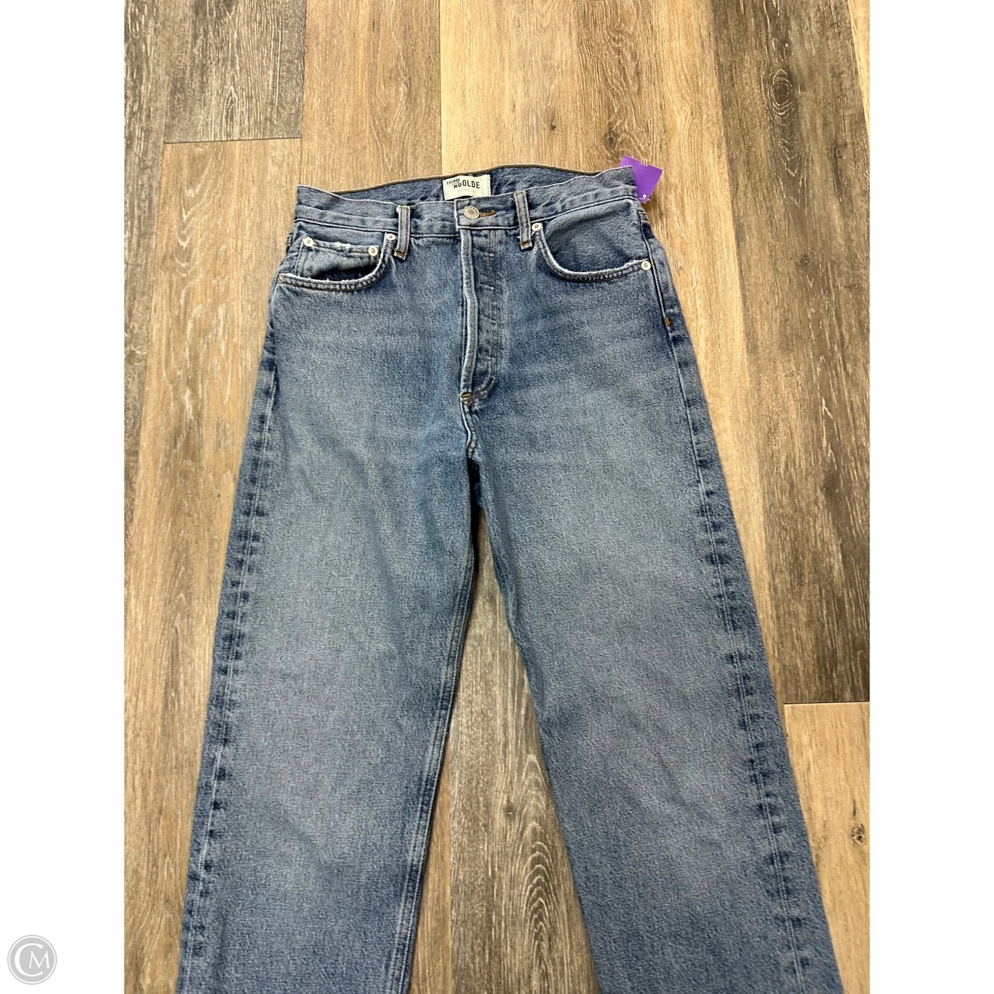 Jeans Straight By Agolde In Blue Denim, Size: 2