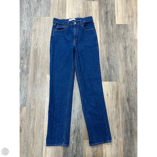 Jeans Straight By Abercrombie And Fitch In Blue Denim, Size: 4