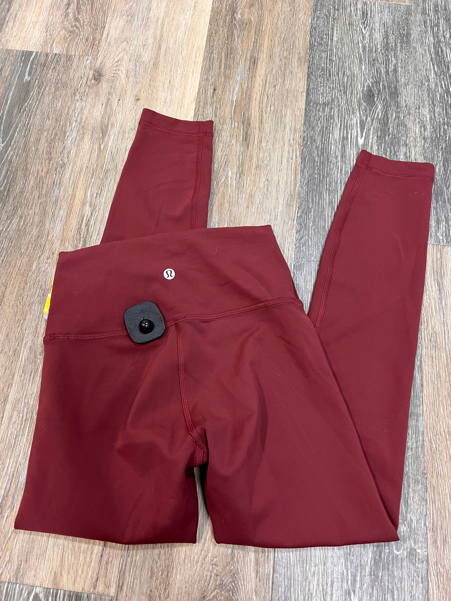 Athletic Leggings By Lululemon In Maroon, Size: 4