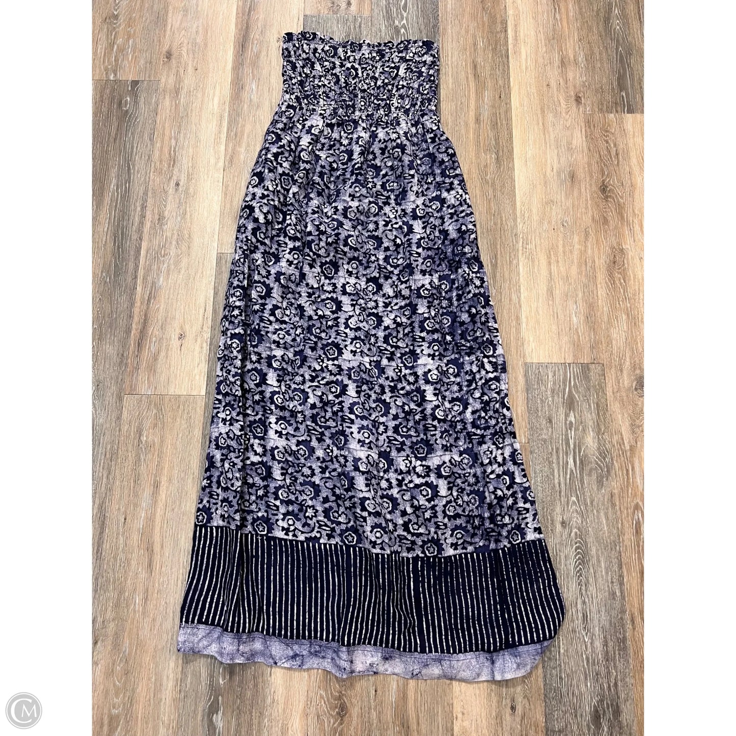 Dress Casual Maxi By Faherty In Blue & White, Size: M