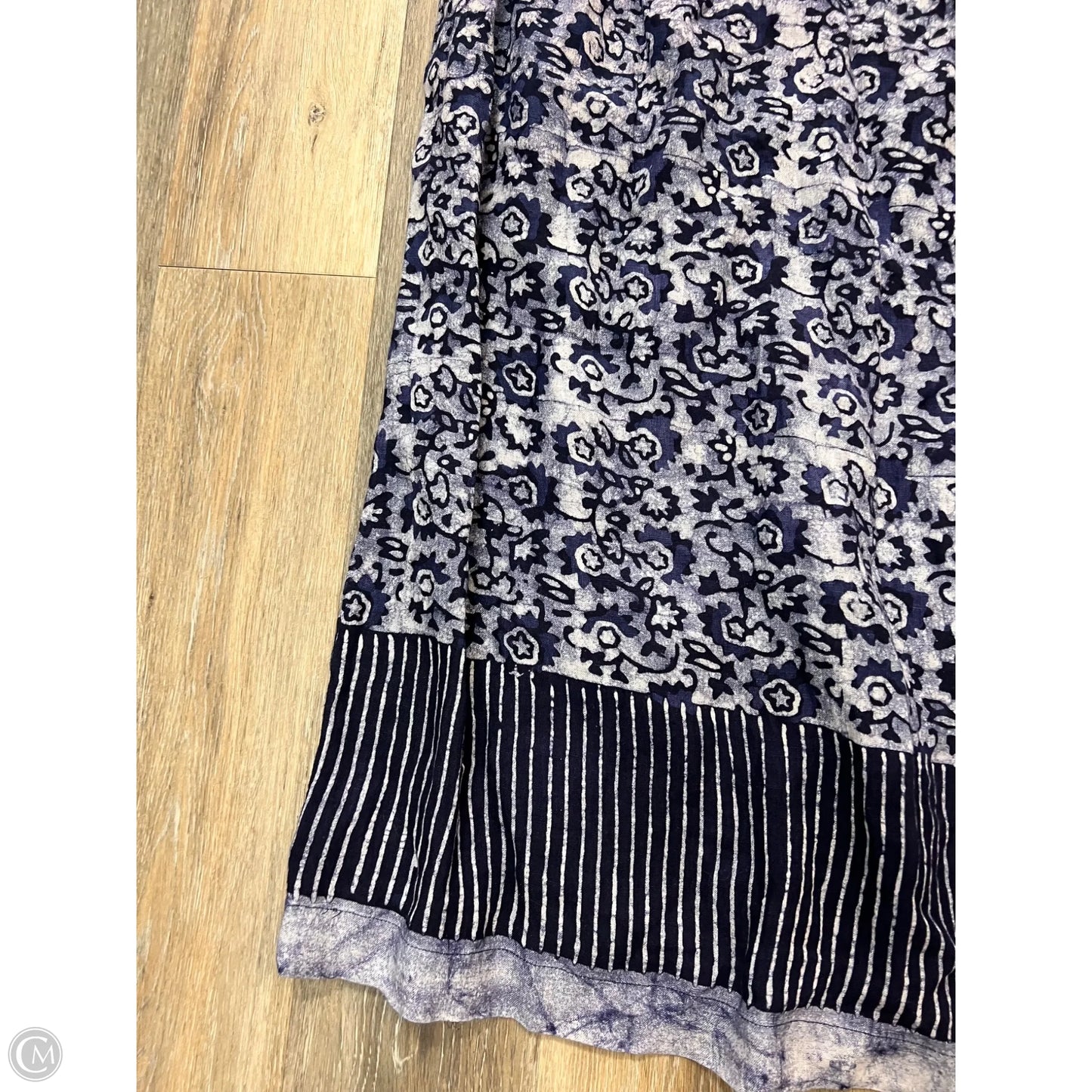 Dress Casual Maxi By Faherty In Blue & White, Size: M