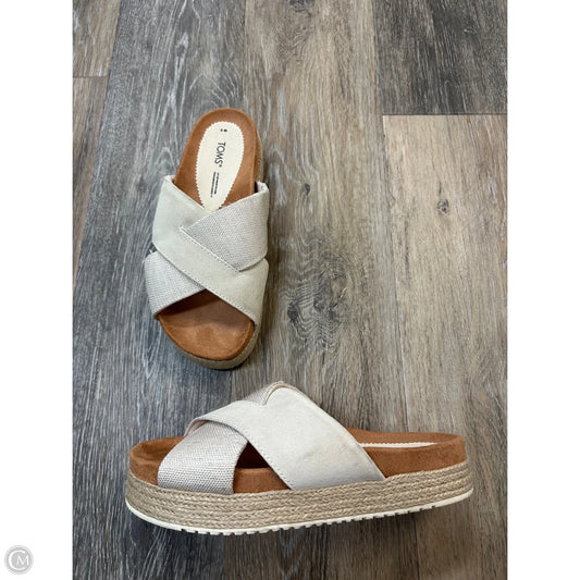Sandals Flats By Toms In Cream, Size: 6