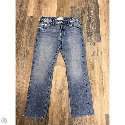 Jeans Straight By Mother Jeans In Blue Denim, Size: 4