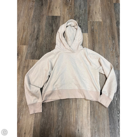 Athletic Sweatshirt Hoodie By Lululemon In Beige, Size: 12