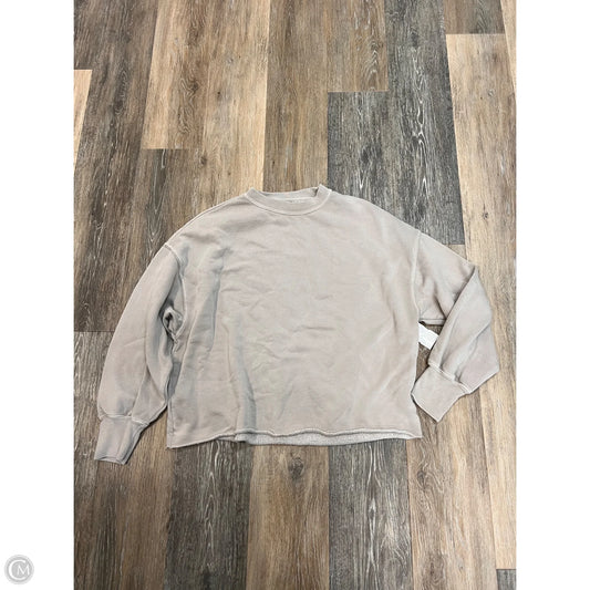 Sweatshirt Crewneck By Abercrombie And Fitch In Beige, Size: Xs