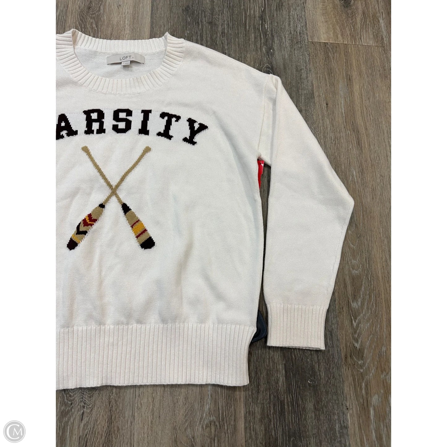 Sweater By Loft In White, Size: M