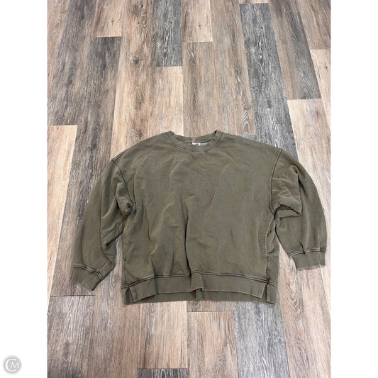 Sweatshirt Crewneck By Free People In Green, Size: L