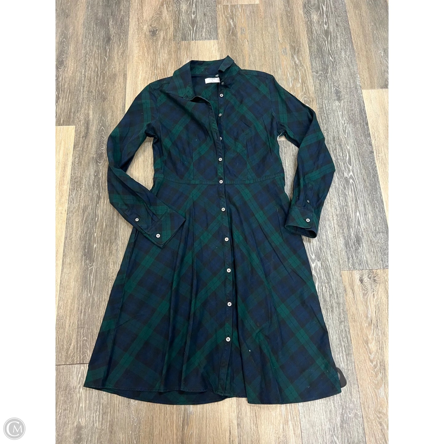 Dress Casual Midi By Untuck it In Plaid Pattern, Size: 8