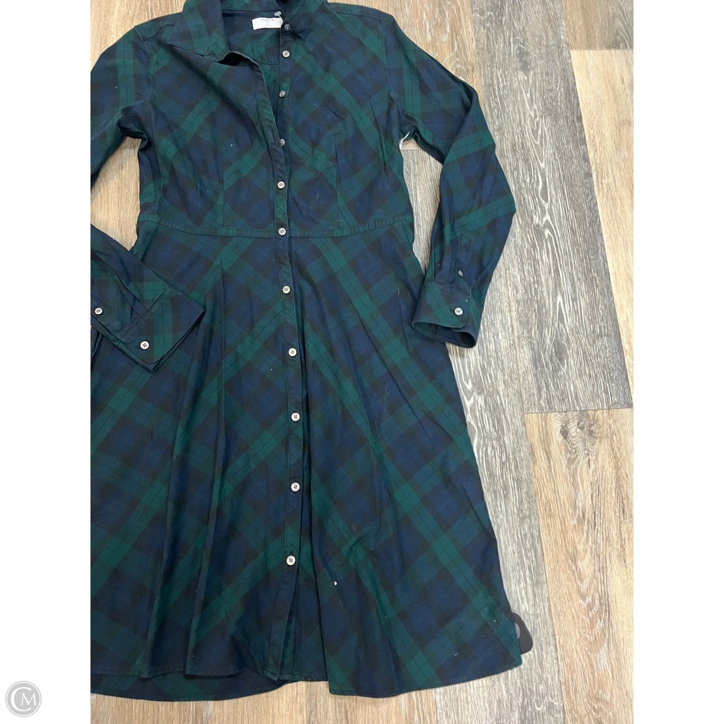 Dress Casual Midi By Untuck it In Plaid Pattern, Size: 8