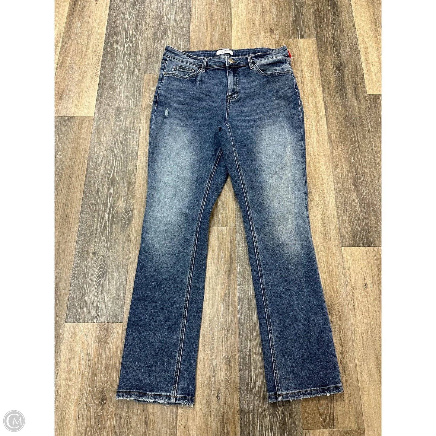 Jeans Straight By Vervet In Blue Denim, Size: 14