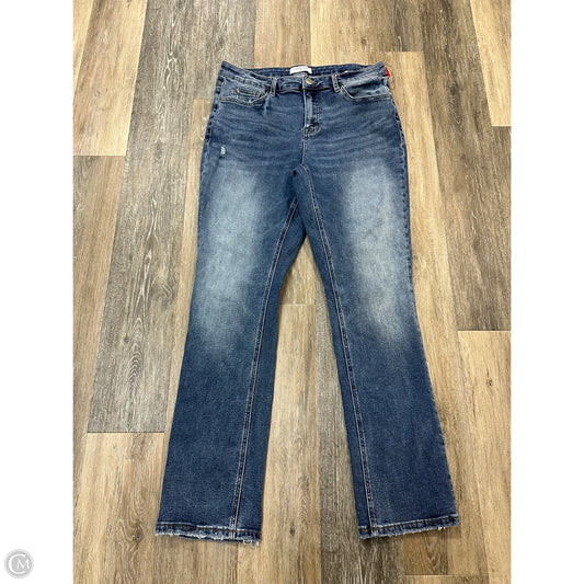 Jeans Straight By Vervet In Blue Denim, Size: 14