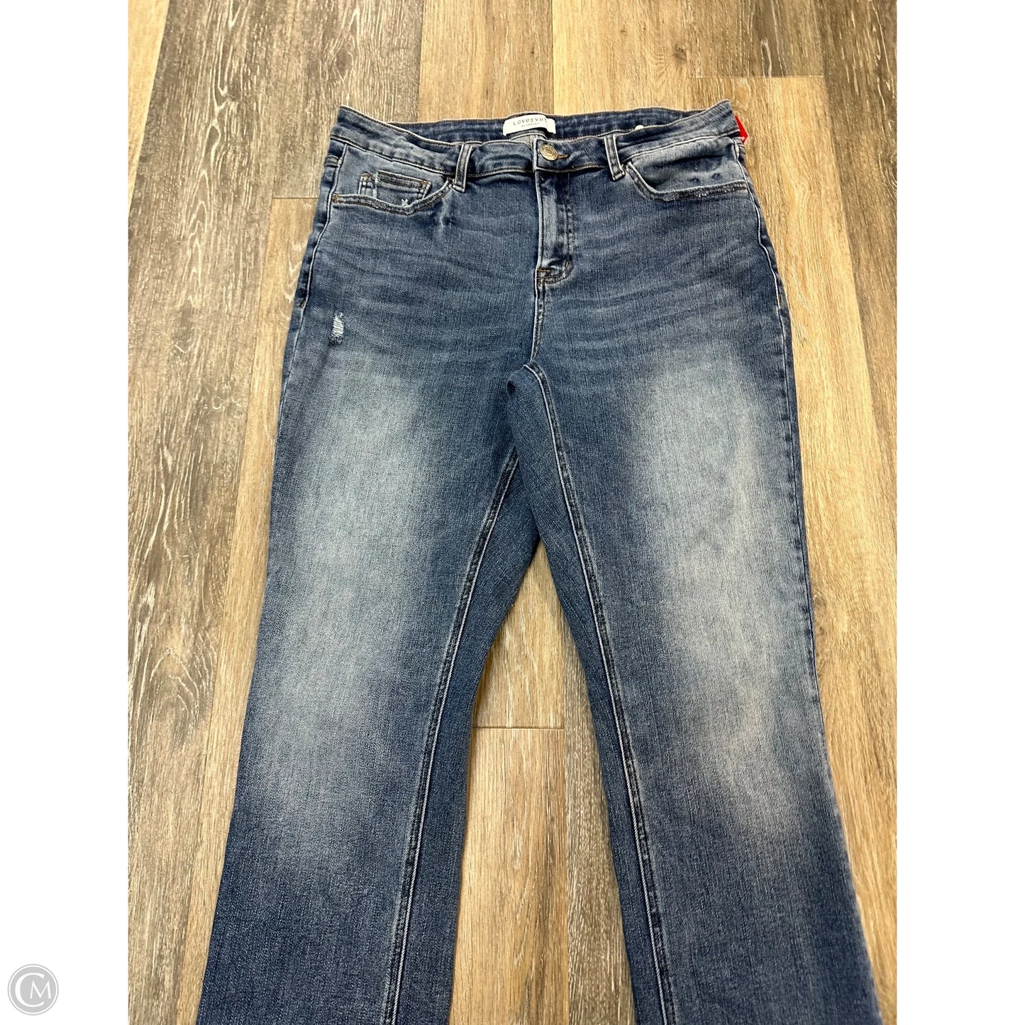 Jeans Straight By Vervet In Blue Denim, Size: 14