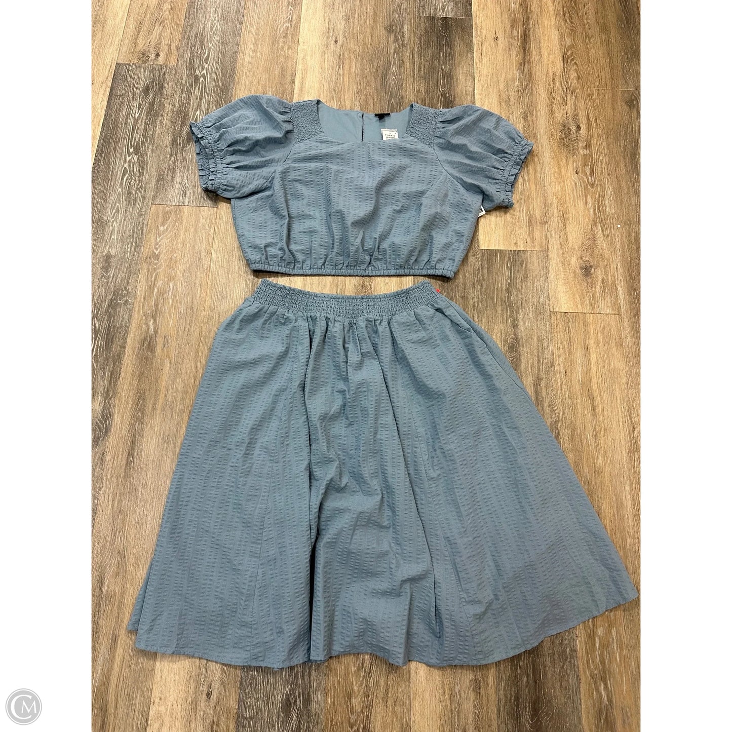 Skirt Set 2pc By Torrid In Blue, Size: 2x