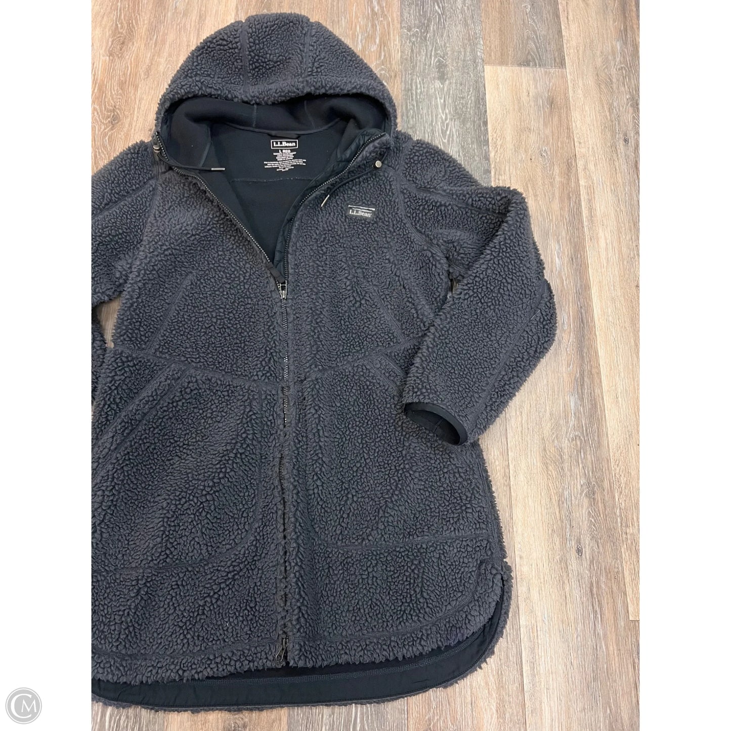 Coat Faux Fur & Sherpa By L.l. Bean In Grey, Size: L