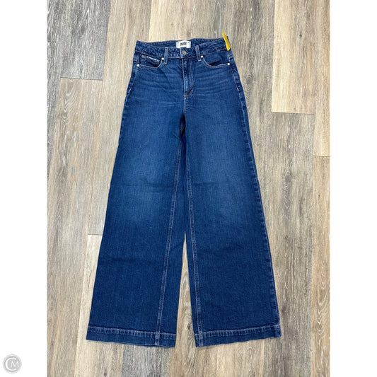 -Jeans Wide Leg By Paige In Blue Denim, Size: 2/26