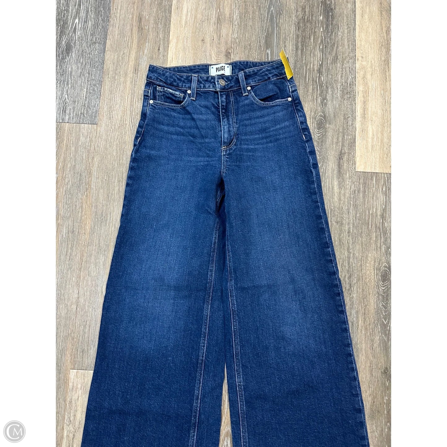 -Jeans Wide Leg By Paige In Blue Denim, Size: 2/26