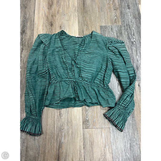 Blouse Long Sleeve By Ulla Johnson In Green, Size: 6