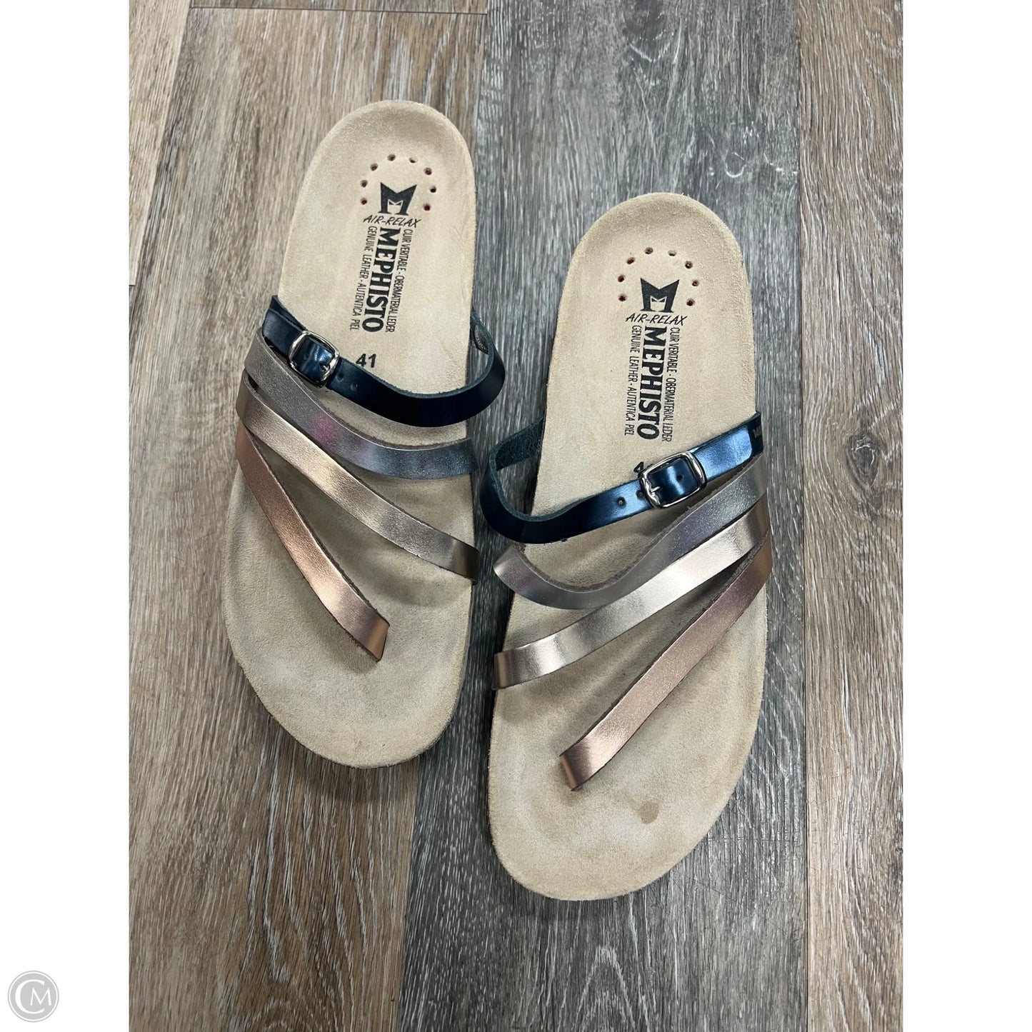Sandals Flats By Mephisto In Gold & Silver, Size: 10