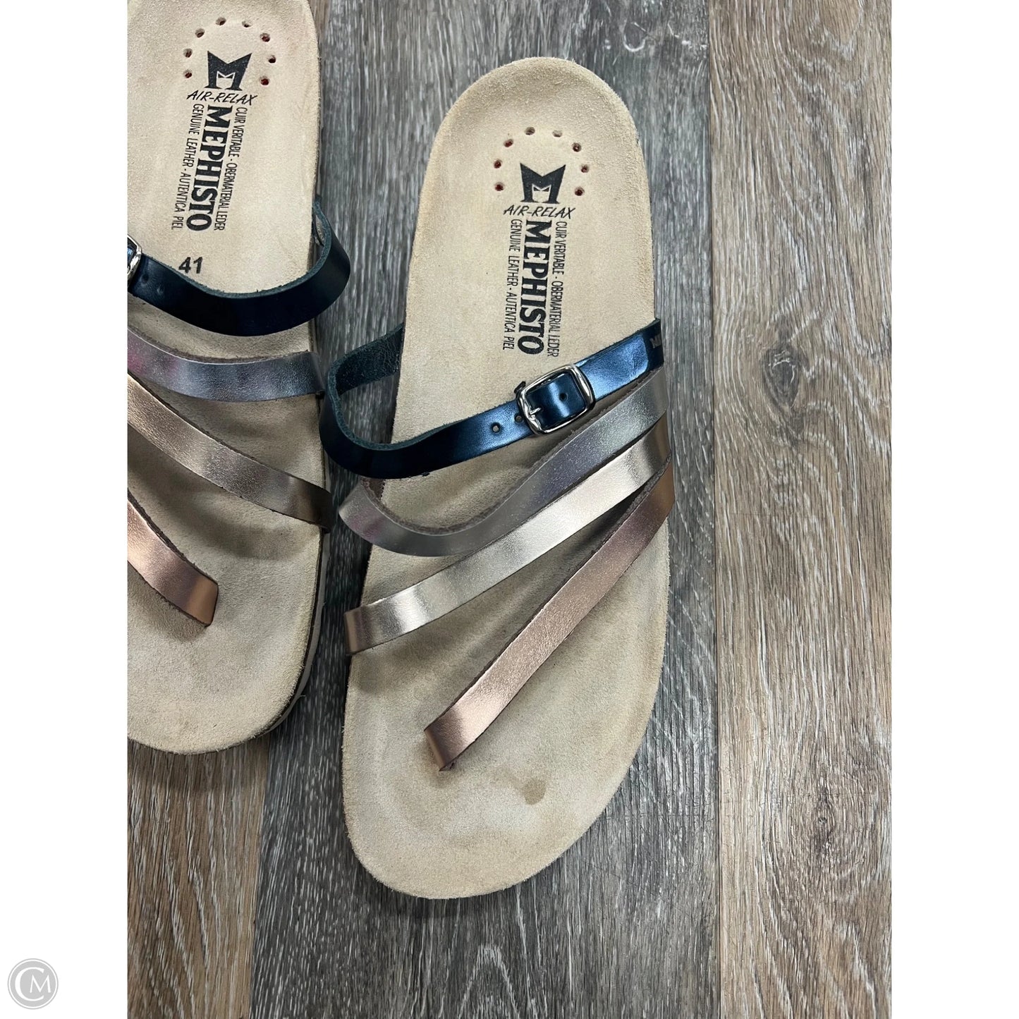Sandals Flats By Mephisto In Gold & Silver, Size: 10