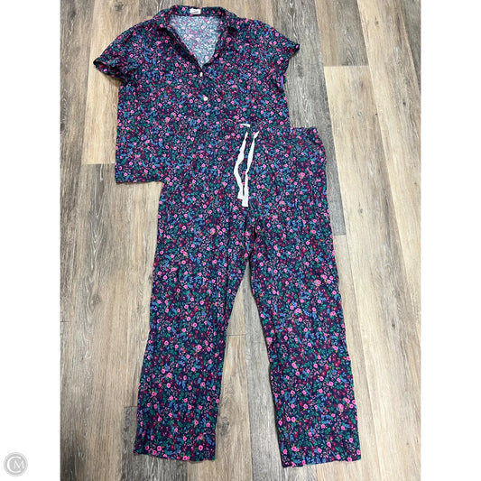 Pajamas 2pc By J. Crew In Floral Print, Size: L