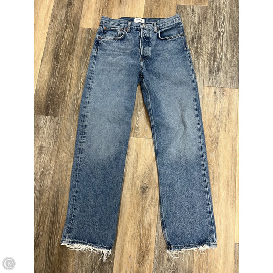 Jeans Straight By Agolde In Blue Denim, Size: 2