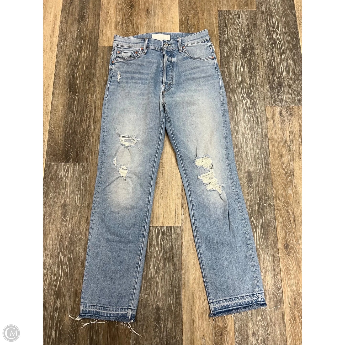 Jeans Straight By Mother In Blue Denim, Size: 6/28