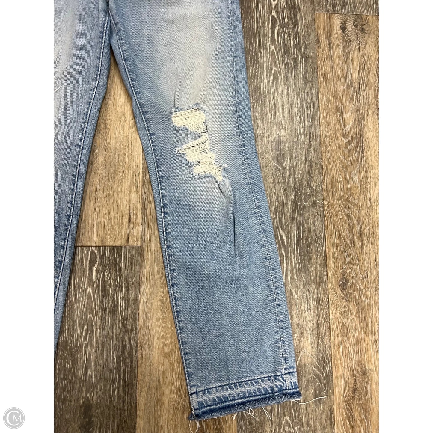 Jeans Straight By Mother In Blue Denim, Size: 6/28